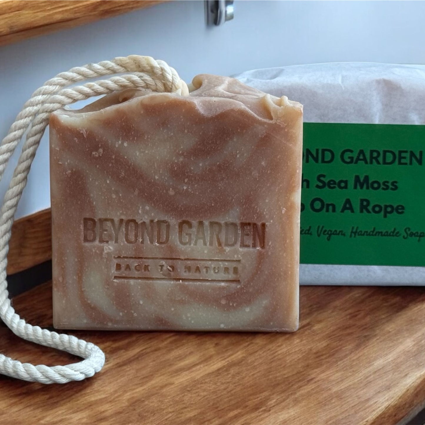 Sea Moss Soap on a Rope for Easy Grip