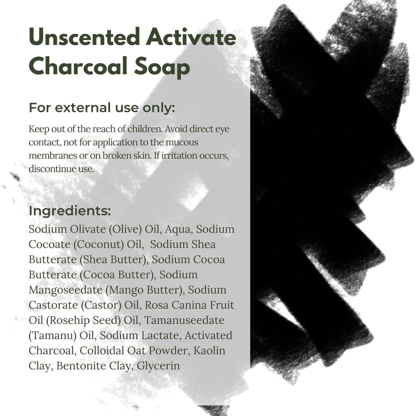 Charcoal and Clay Unscented Soap Bar  Gift Set