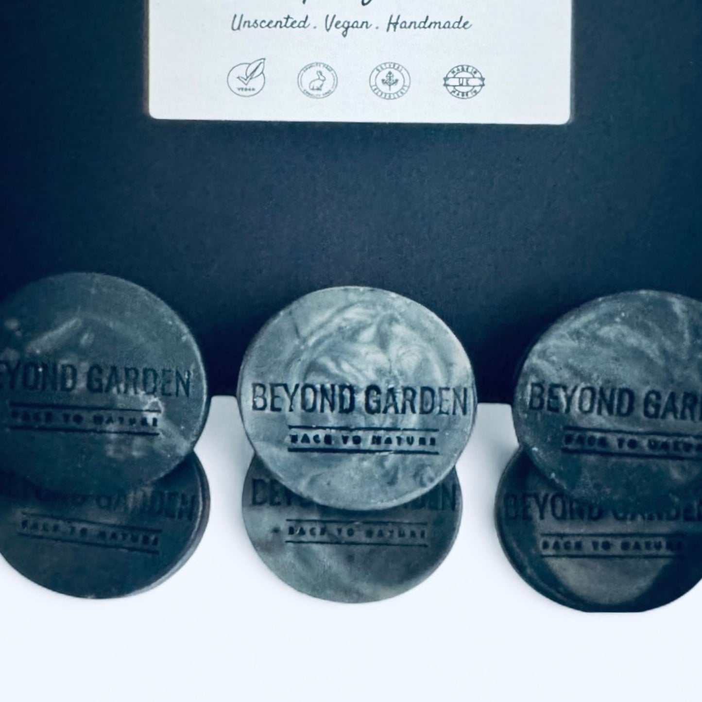 6 Natural Charcoal and Clay Soap, Unscented, No Artificial Colouring (30g each)